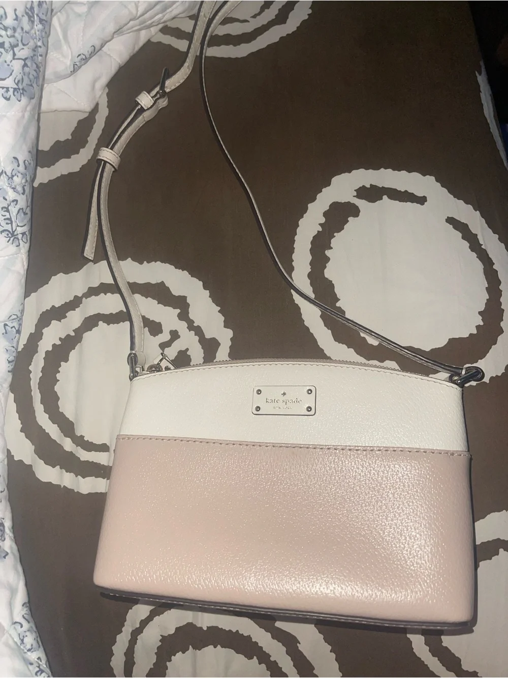 kate spade Two-Tone Cream and Blush Crossbody Bag